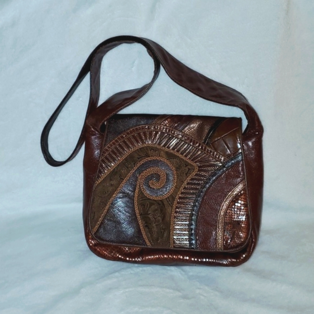 Sharif Patchwork Shoulder Bag